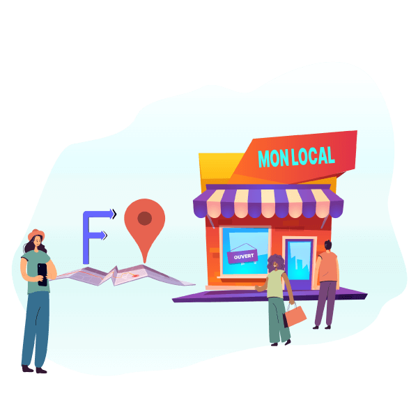 illustration d'un magasin qui réussit à attirer de nouveaux clients grace à internet